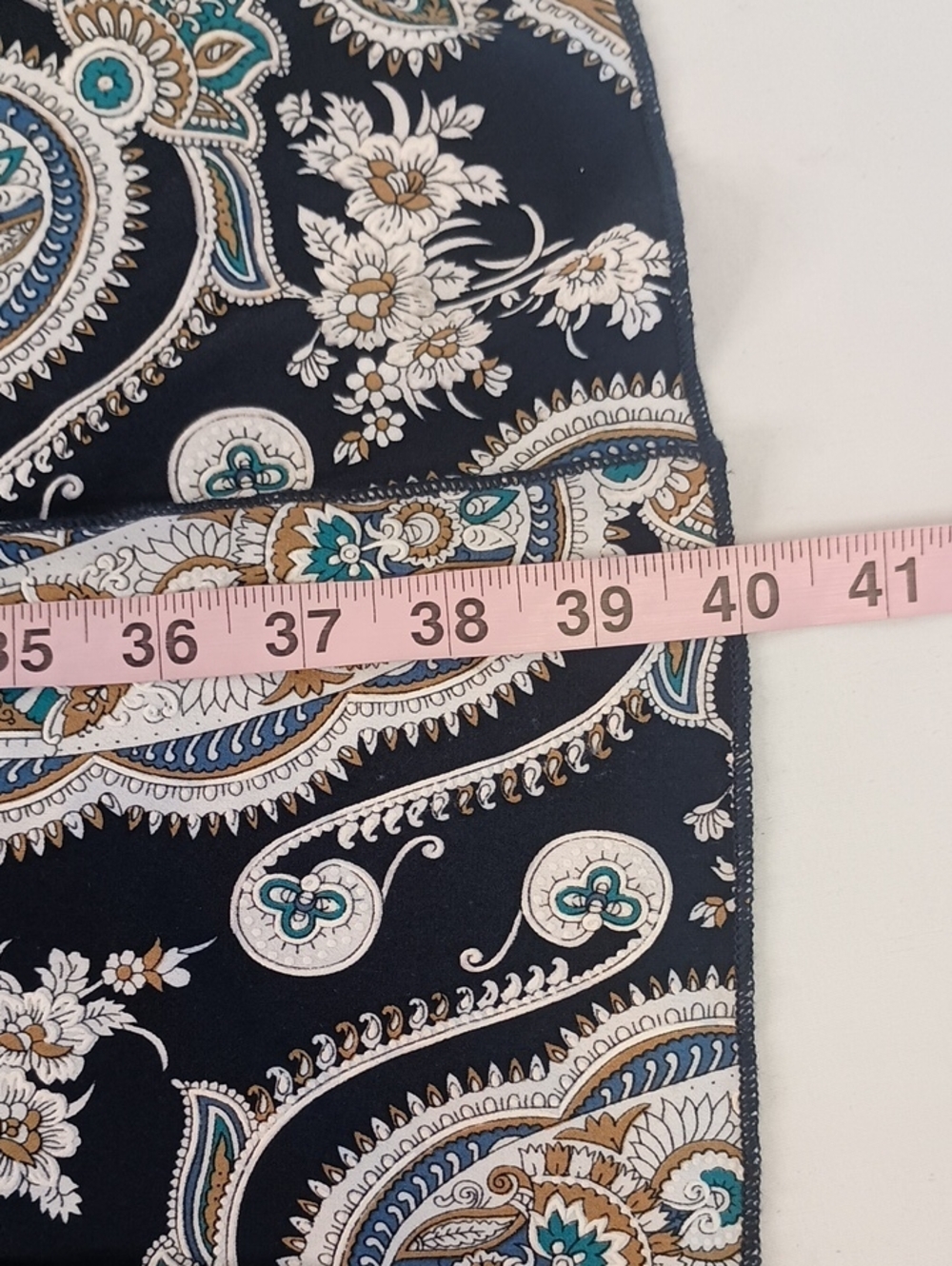 Women's Size Petite XL Paisley Print Midi Dress Classic - Picture 6 of 7
